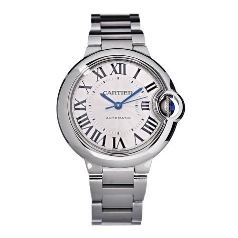 stainless steel cartier watch|cartier automatic stainless steel watch.